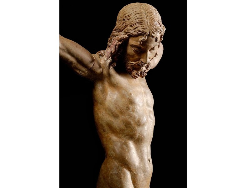 Antonio Begarelli (Modena, 1499-1565). Cristo crocifisso. Terracotta. 1540-1550
