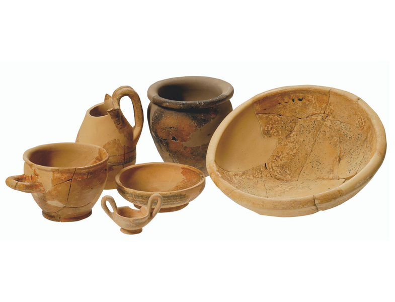 Vasellame in ceramica dalla fattoria di Baggiovara, Case Vandelli. V secolo a.C.