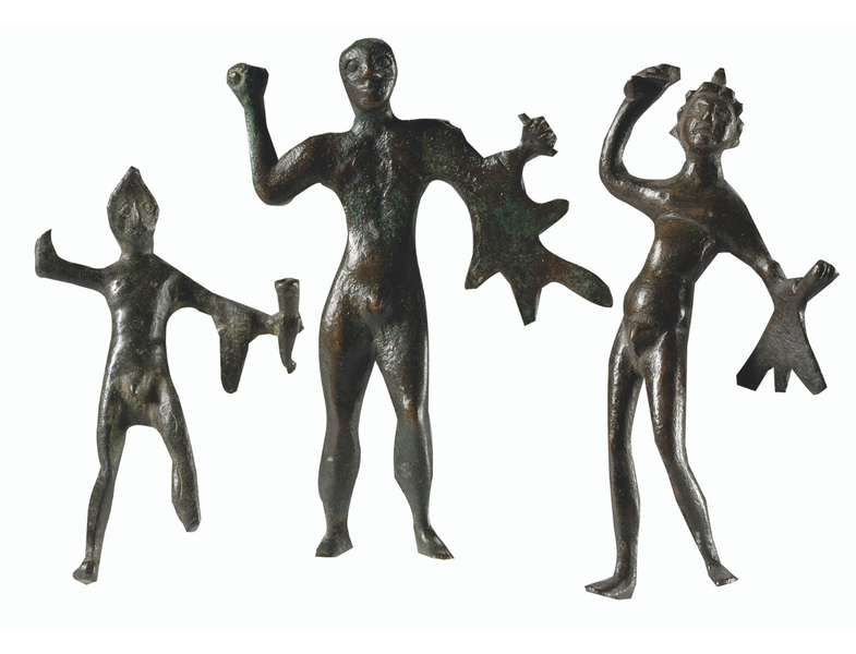 Bronzetti raffiguranti Ercole in assalto. Modenese. V-IV secolo a.C.