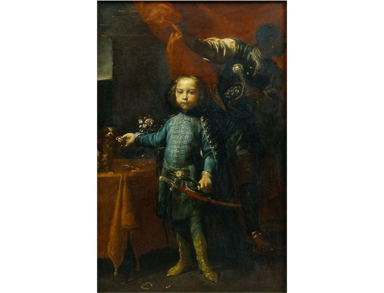 Giuseppe Maria Crespi detto “lo Spagnolo” (Bologna 1665-1747). Ritratto del figlio del Generale Pallfly. Olio su tela