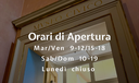 Orari dal 1°settembre Orari dal 1°settembre