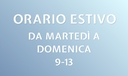Orari estivi del Museo